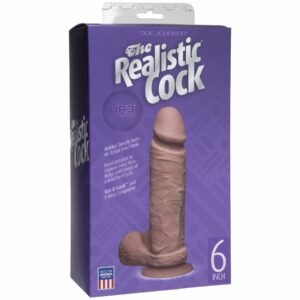 REALISTIC COCK ULTRASKYN BROWN 6IN