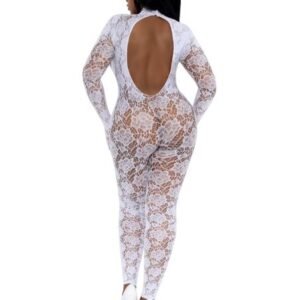 DREAMGIRL PLUS WHITE GLOVED BODYSTOCKING OSQ