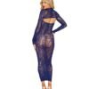 BODYSTOCKING GOWN & SHRUG ECLIPSE O/S