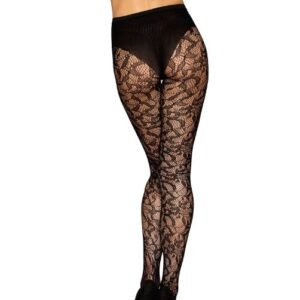 LACE PANTYHOSE BLACK O/S
