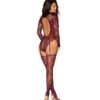TEDDY BODYSTOCKING CHERRY LACQUER O/S