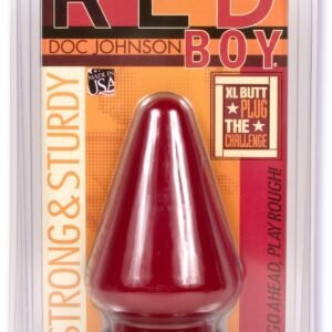 RED BOY CHALLENGE 9IN EXTRA LARGE BUTT PLUG - CD