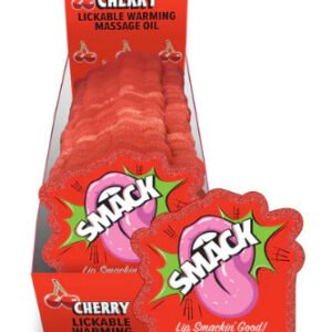 SMACK LICKABLE MASSAGE OIL 36 PC DISPLAY CHERRY
