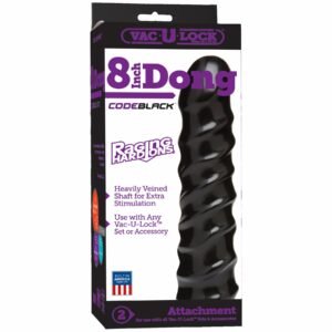 VAC U LOCK CODE BLACK 8IN RAGING HARD ONS