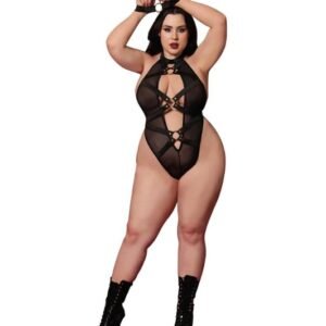 FETISH TEDDY & RESTRAINT BLACK Q/S