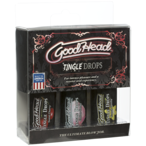 GOODHEAD TINGLE DROPS 3 PK 1 OZ FRENCH VANILLA SWEET CHERRY AND COTTON CANDY