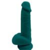 DECLAN 6.5IN LIQUID SILICONE DONG GREEN