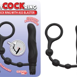 MY COCKRING W/ASS BLASTER BLACK