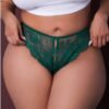 SPLIT CROTCH PANTY EMERALD 2XL