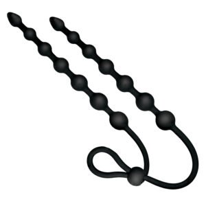 ASS-SATION DUAL SILICONE ANAL BEADS BLACK