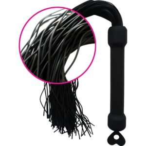 WHIP IT BLACK PLEASURE WHIP W/ TASSELS