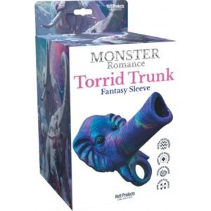 MONSTER ROMANCE TORRID TRUNK SILICONE SLEEVE W/ SCROTUM STRAP 4 SLEEVE"
