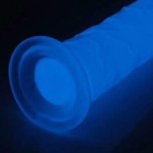 GLOW IN THE DARK PERIWINKLE PEEN DILDO 8.5 "