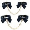 TEMPTASIA ARDOR WRIST & ANKLE RESTRAINTS BLACK W/BOW
