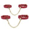 TEMPTASIA ARDOR WRIST & ANKLE RESTRAINTS BLACK RED