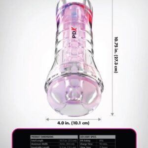 PDX ELITE VIEWTUBE XXL/SEE-THR EZ/GRIP LED STROKER CLEAR