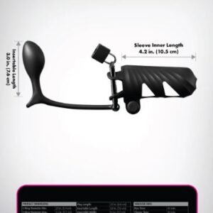 FANTASY C RINGZ VIBRATING COCK BLOCKER ASS-GASM PLUG BLK