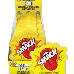 SMACK LICKABLE MASSAGE OIL 36 PC DISPLAY PASSION FRUIT