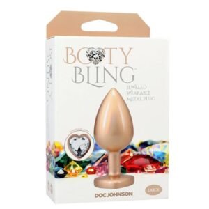 BOOTY BLING HEART DIAMOND JEW/ METAL PLUG L/GOLD