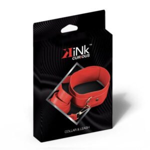 KINK CURIOUS COLLAR & LEASH SET RED