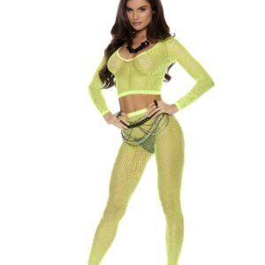 LONG SLEEVE DIAMOND NET TOP