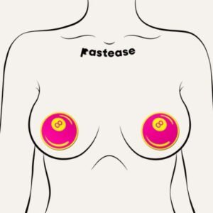 PASTEASE NEON PINK & YELLOW 8 BALL PETAL BREAST PASTIES