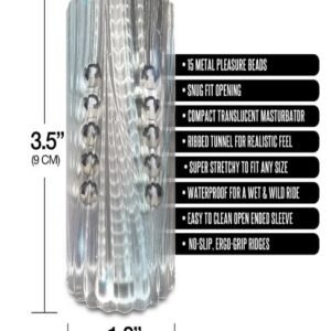 MSTR B8 CLEAR-VIEW BEADED STROKER BALLS TO THE WALL