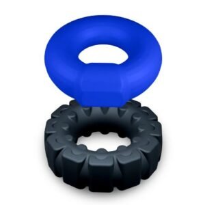 PERFORMANCE PLUS ENGAGE 2 COCK RING SET PLAT/BLK