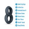 PERFORMANCE PLUS LAUNCH DOUBLE STRAP COCK&BALL RING BLACK