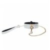OUCH! FLORENCE COLLECTION COLLAR WITH LEASH - WHITE