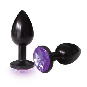 9'S SILVER STARTER ANODIZED BEJEWELED STEEL PLUG VIOLET