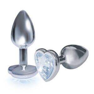 9'S SILVER STARTER BEJEWELED STEEL PLUG DIAMOND