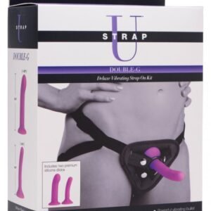 STRAP U DOUBLE-G DELUXE VIBRATING SILICONE STRAP ON KIT