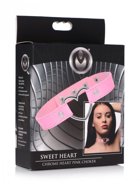 AG249sweetheartchromepinkchoker5
