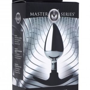 MASTER SERIES DARK INVADER METAL & SILICONE ANAL PLUG LARGE
