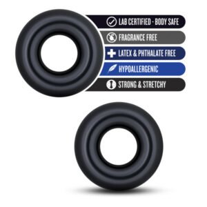 STAY HARD DONUT RINGS OVERSIZED BLACK