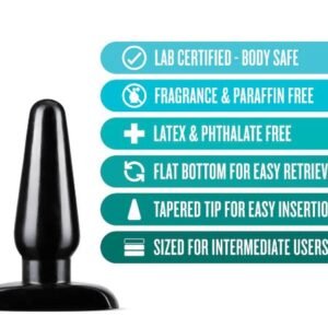 ANAL ADVENTURES BASIC ANAL PLUG - MEDIUM - BLACK