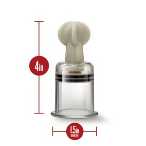 TEMPTASIA CLIT & NIPPLE TWIST LARGE SUCKERS SET OF 2 CLEAR