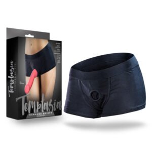 (D) TEMPTASIA HARNESS BRIEFS XLARGE BLACK