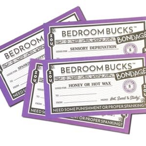 BEDROOM BONDAGE BUCKS 30 COUPON BOOK
