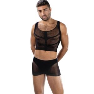 FISHNET ARMOR 2 PIECE SET BLACK