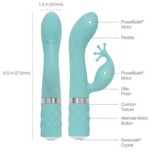 PILLOW TALK KINKY CLITORAL W/ SWAROVSKI CRYSTAL TEAL
