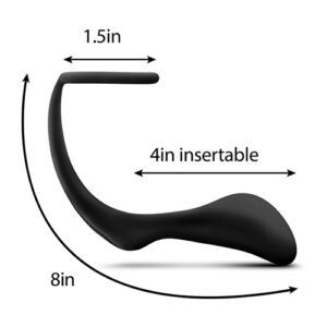 ANAL ADVENTURES PLATINUM COCK RING PLUG BLACK