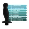 ANAL ADVENTURES PLATINUM SILICONE VIBRATING PROSTATE MASSAGER 02 BLACK