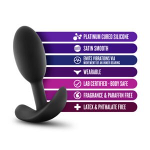 LUXE WEARABLE VIBRA SLIM PLUG SMALL BLACK