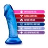 B YOURS SWEET N' SMALL 4IN DILDO W/ SUCTION CUP BLUE