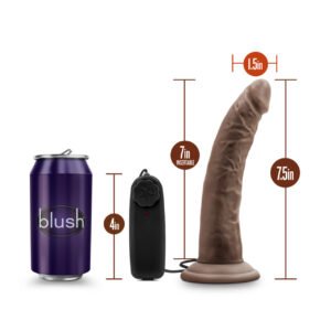 DR SKIN DR DAVE 7IN VIBRATING COCK W/ SUCTION CUP CHOCOLATE