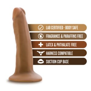 DR SKIN 5.5 COCK W/ SUCTION CUP MOCHA "