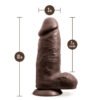 AU NATUREL CHUB 10IN DILDO CHOCOLATE
