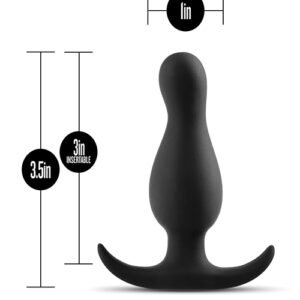ANAL ADVENTURES PLATINUM CURVE PLUG BLACK